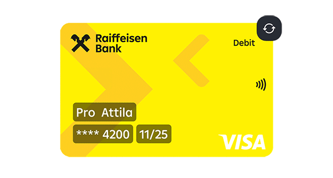 The bank card is flipped over, and the card details are visible.